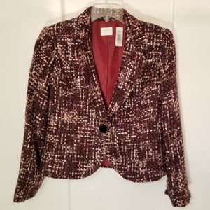 Emma James size 12p tweed blazer lined career
